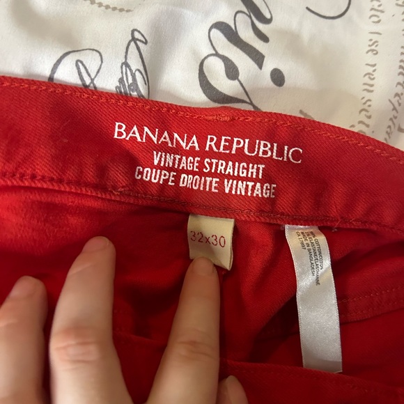 Banana republic vintage straight men’s jeans in red - Picture 2 of 5